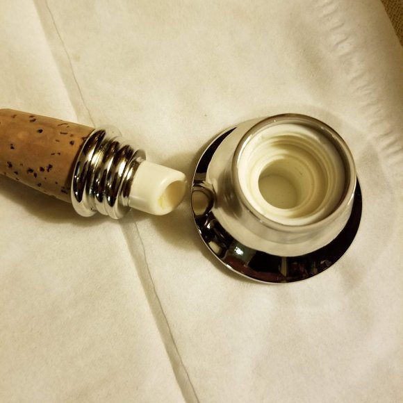 Cork Stopper with Stainless Cover- Lift off the top and it pours - Picture 2 of 4